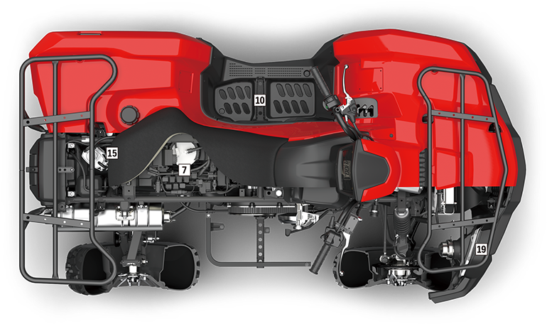 Kingquad 750axi / Power Steering - Suzuki King Quad 700 Led Clipart (785x471), Png Download