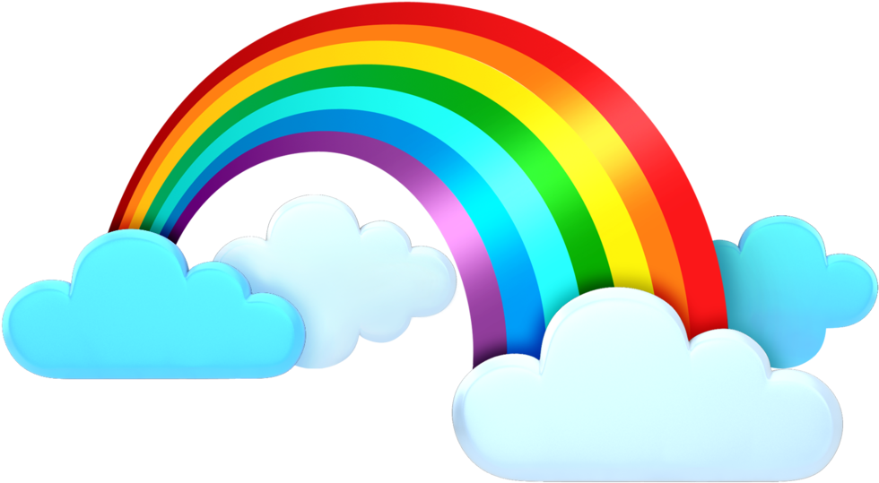 Rainbow Clipart Cute Frames Illustrations Hd Images - Cute Rainbow Clip Art - Png Download (1000x562), Png Download