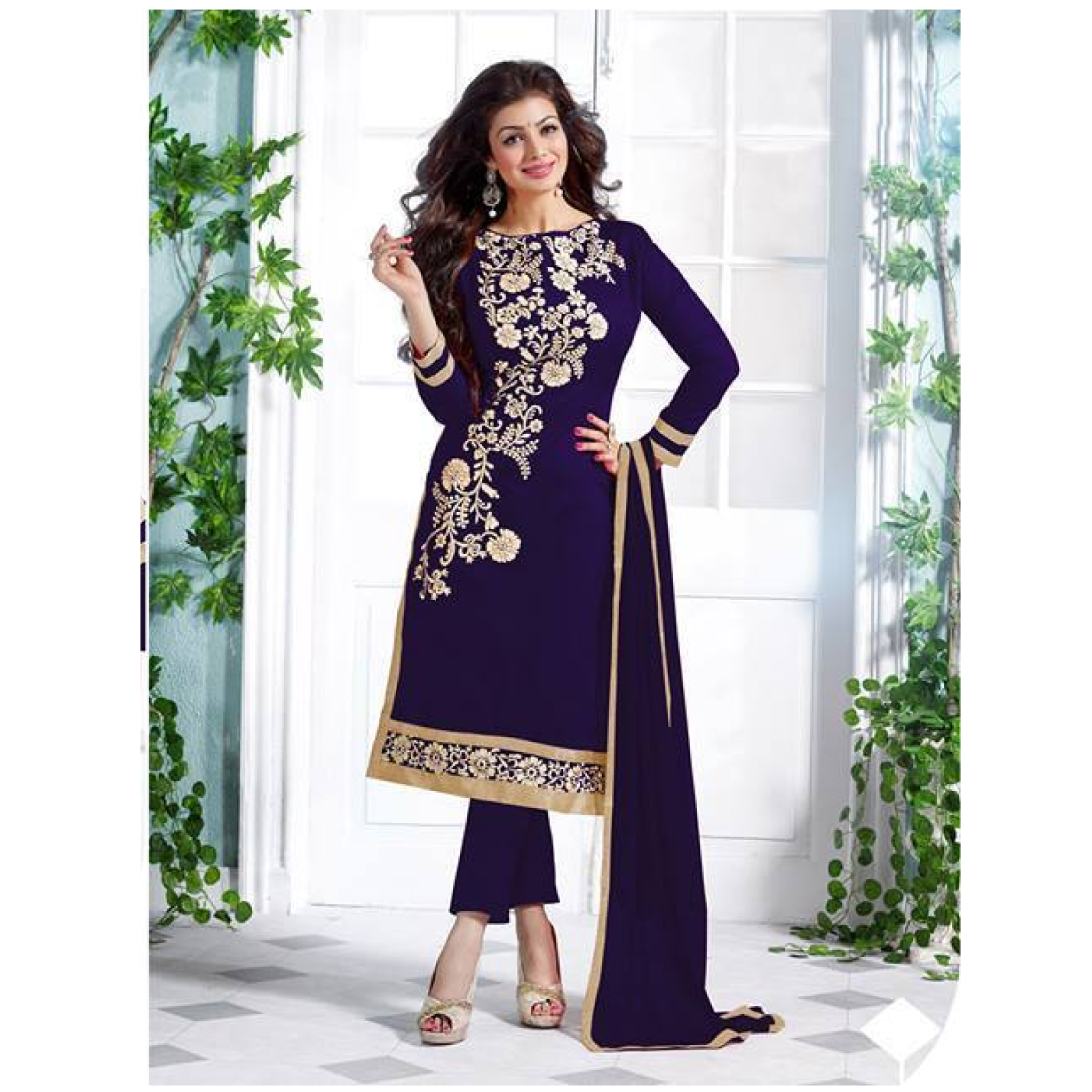 Indian Designer Bollywood Party Wear Anarkali Salwar - Fancy Designer Salwar Suits Clipart (1600x1600), Png Download