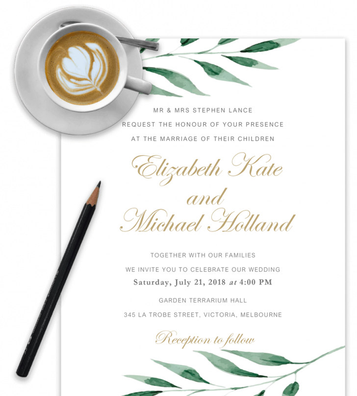 Permalink To Wedding Invitation Template Download Word - Invite You To Celebrate Our Marriage Clipart (728x808), Png Download