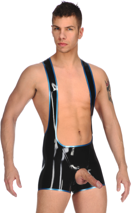Exposed Luchador Suit - Competitive Swimwear Clipart (451x729), Png Download