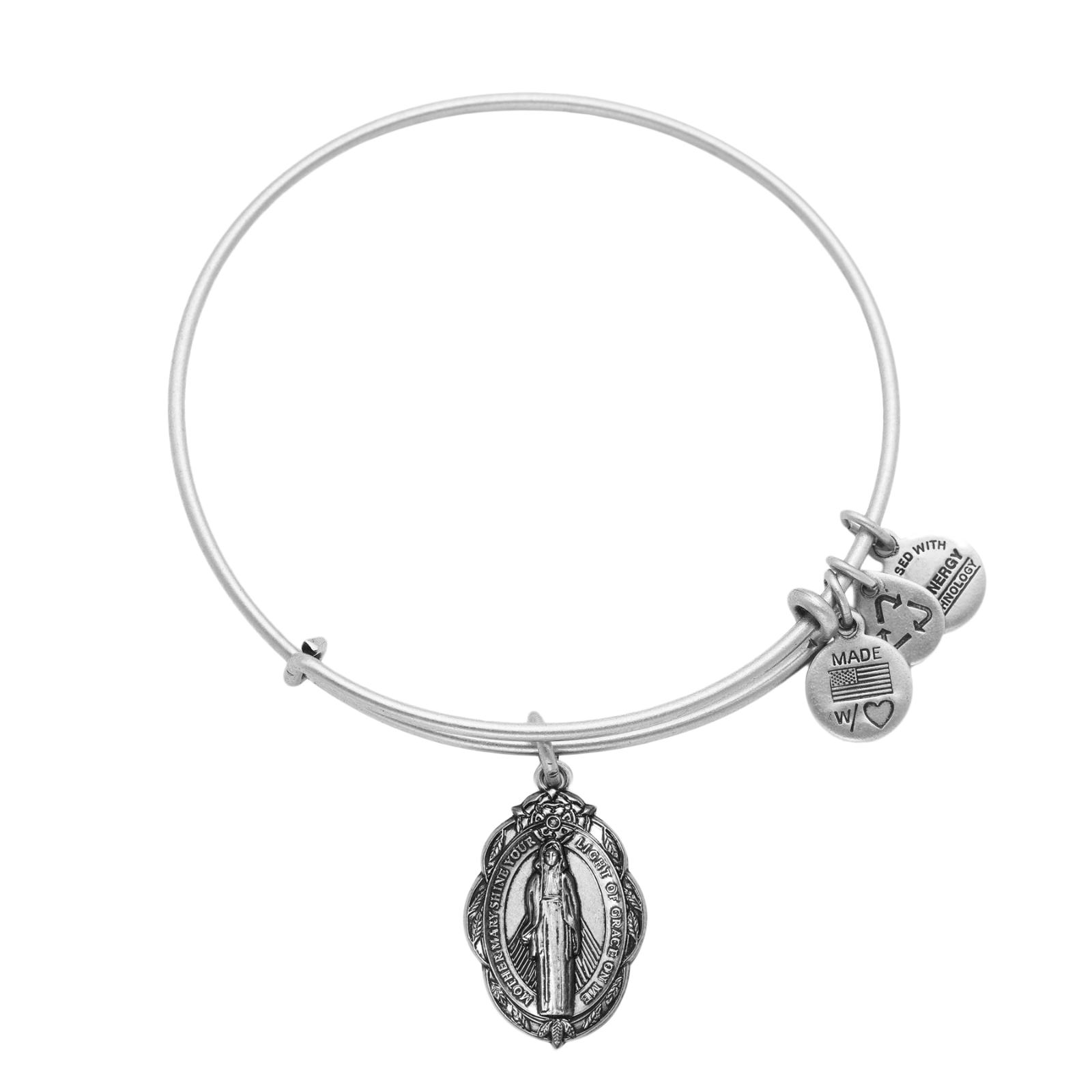 Alex & Ani Mother Mary Silver Bangle A14eb21rs - Daughter Alex And Ani Clipart (1600x1600), Png Download