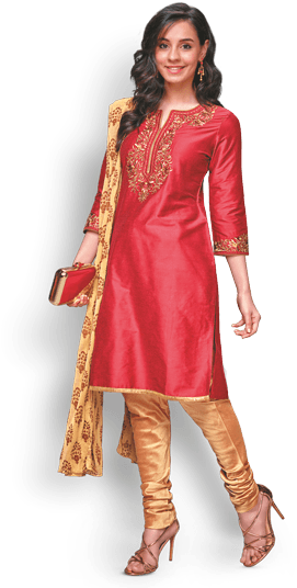 Women's Women's Ethnic Wear - Cloth Models India Png Clipart (1260x539), Png Download