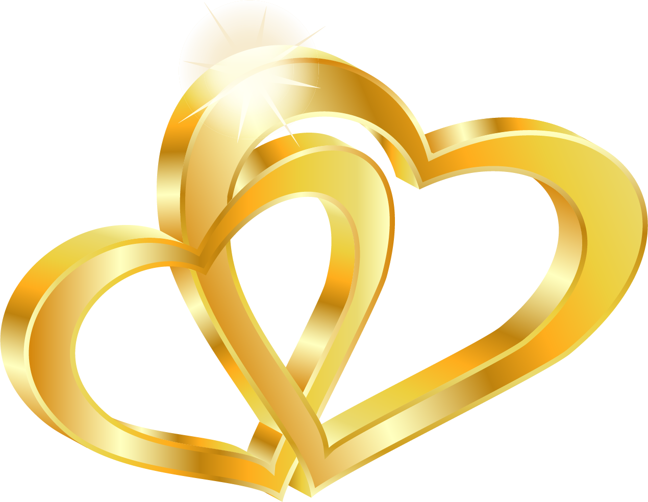 Free Double Heart Wedding Png - Happy Wedding Anniversary Background Clipart (1270x984), Png Download