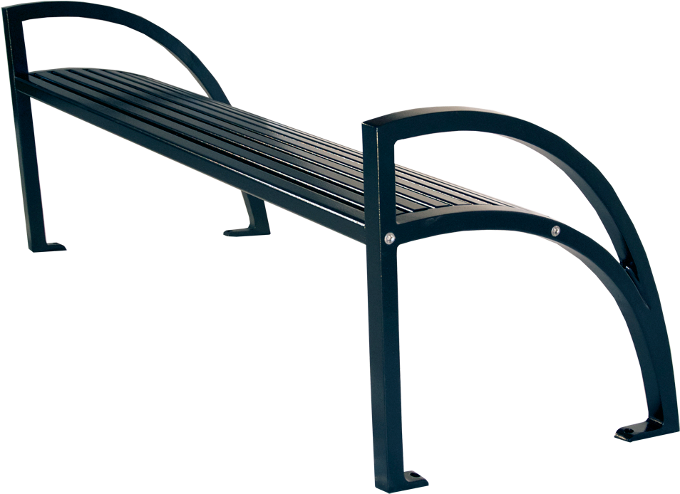 Modena Straight Bench All Metal - Outdoor Bench Clipart (1200x783), Png Download