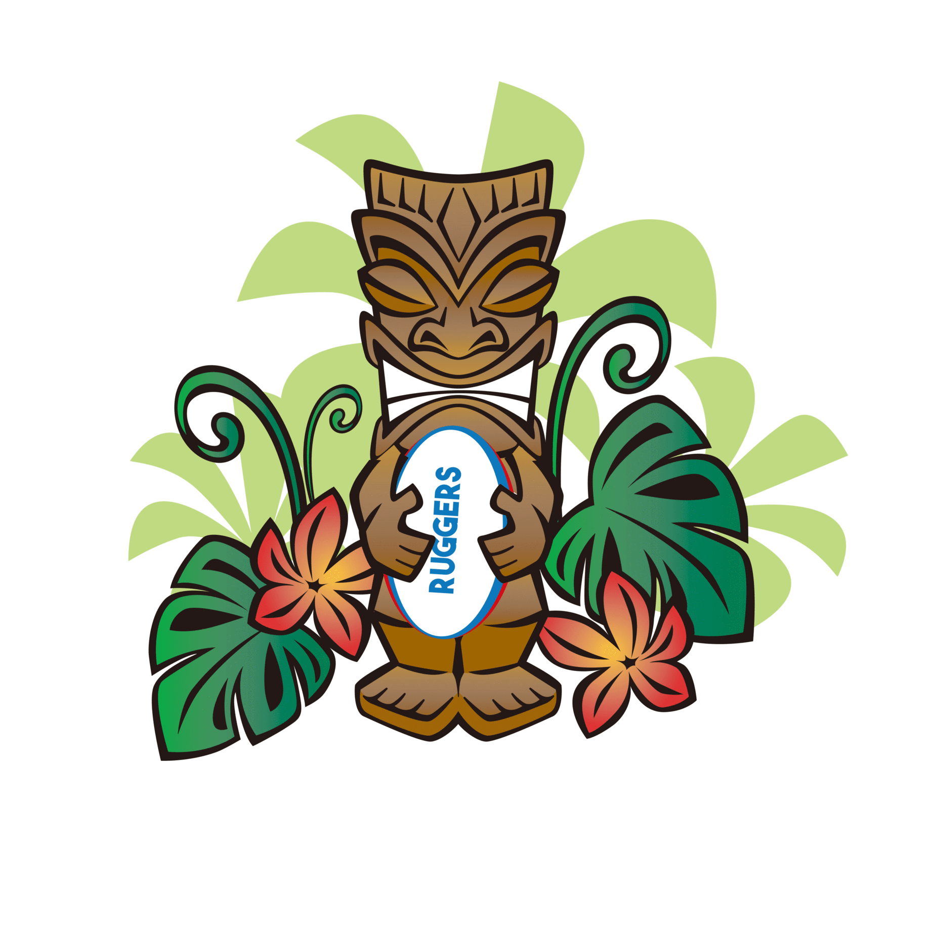 Rugby God Phone/grip Stand - Tiki Clip Art - Png Download (1838x1838), Png Download