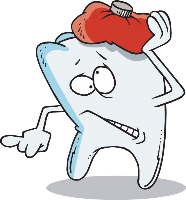 Tooth Decay Clipart - Dentist Pain Cartoon - Png Download (640x688), Png Download