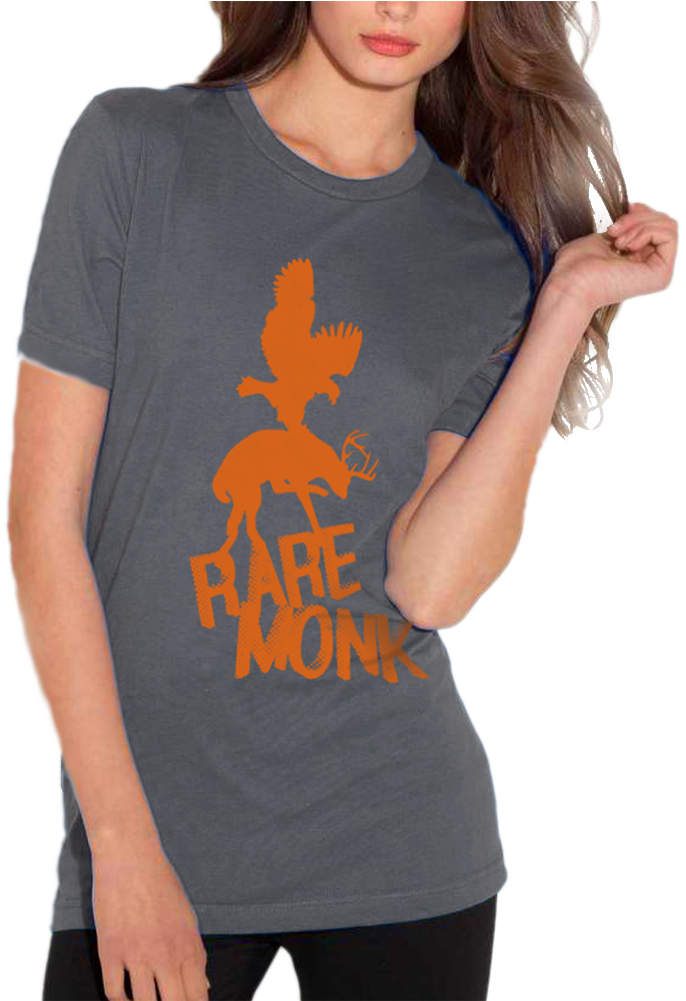 Deer-ladies - Dark Grey Thrasher Shirt Clipart (1000x1000), Png Download