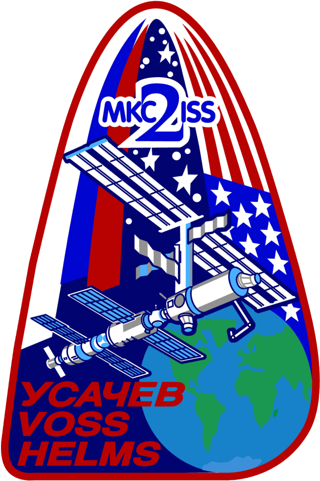 Iss Expedition 2 Mission Patch - Expedition 2 Clipart (656x988), Png Download