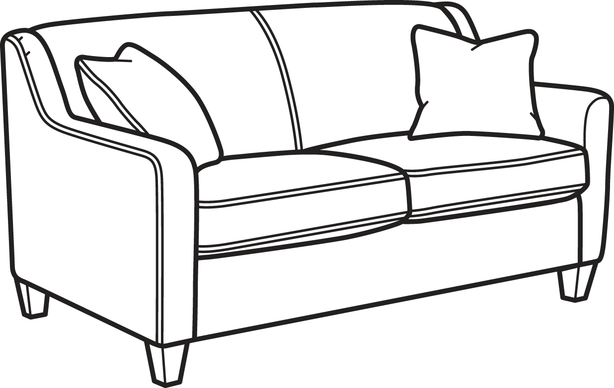 5118-43 - Studio Couch Clipart (1236x782), Png Download