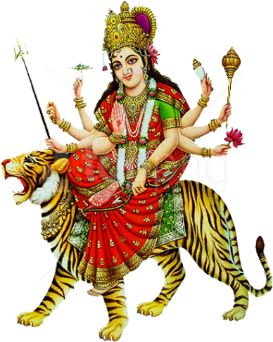 Download Lord Durga S Png Images Background - Jai Mata Di Clipart (850x492), Png Download