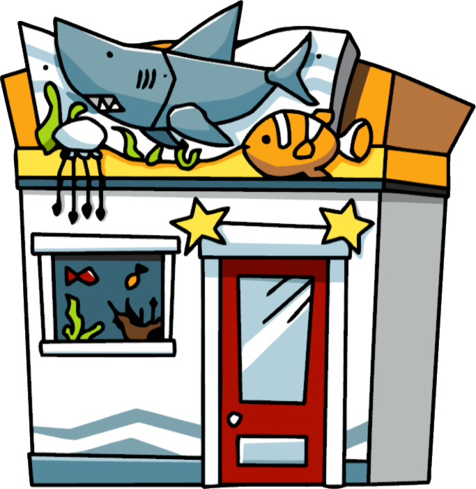 Vector Library Download Aquarium Building Clipart - Scribblenauts Building Png Transparent Png (683x701), Png Download