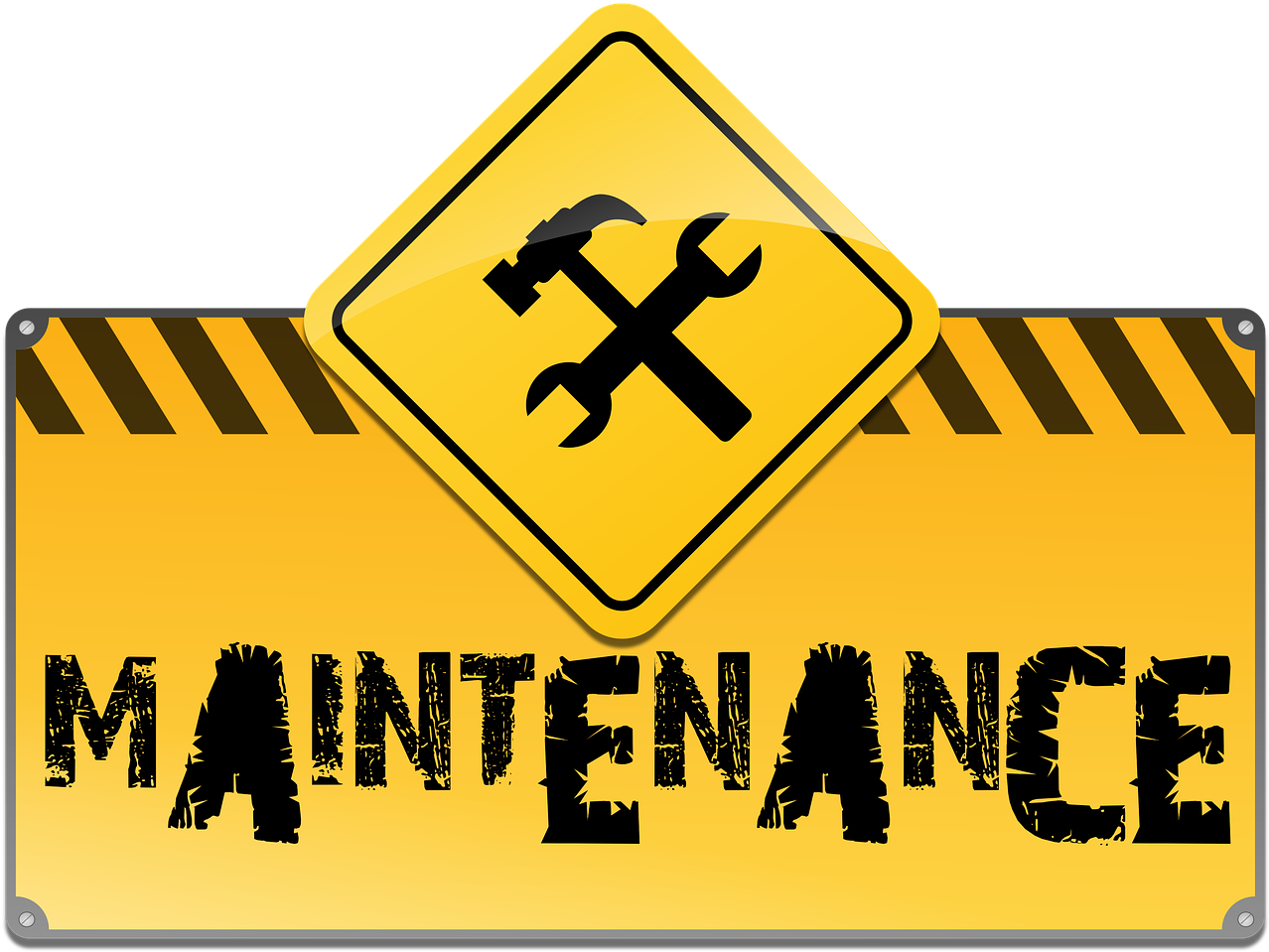 Share This Post - Down For Maintenance Png Clipart (1280x977), Png Download