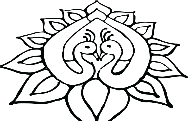 Jpg Transparent Download Rangoli At Getdrawings Com - Rangoli Out Line Designs Clipart (792x612), Png Download