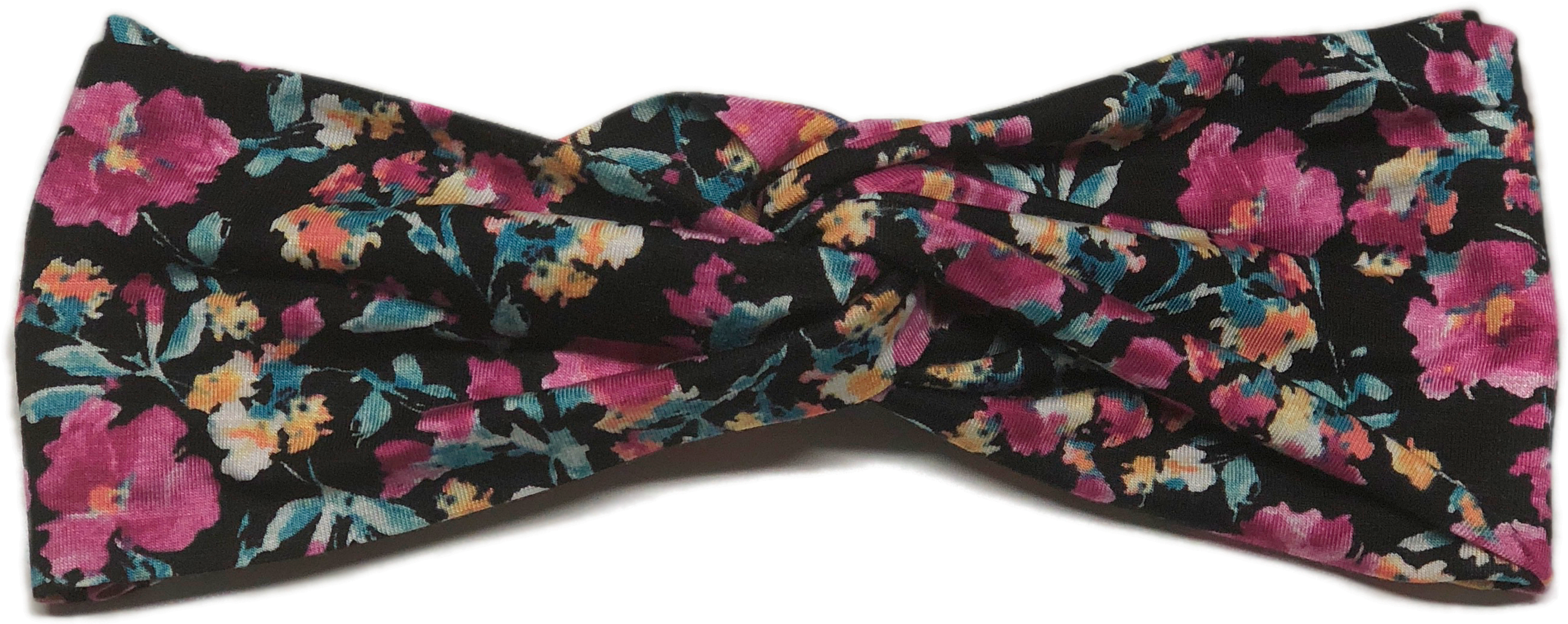 Renae Floral Turban Headband - Sock Clipart (2619x1043), Png Download