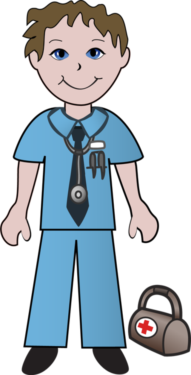 Doctor Clipart Transparent - Doctor Nurse Clipart - Png Download (640x1253), Png Download