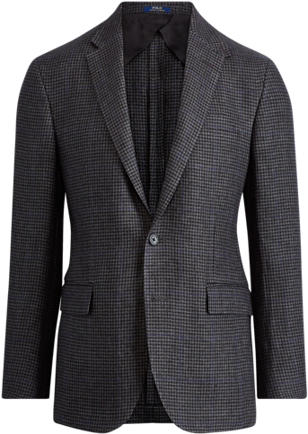 Polo Linen Suit Jacket Sport Coats Trousers - Oscar Jacobson Svart Kostym Clipart (506x630), Png Download