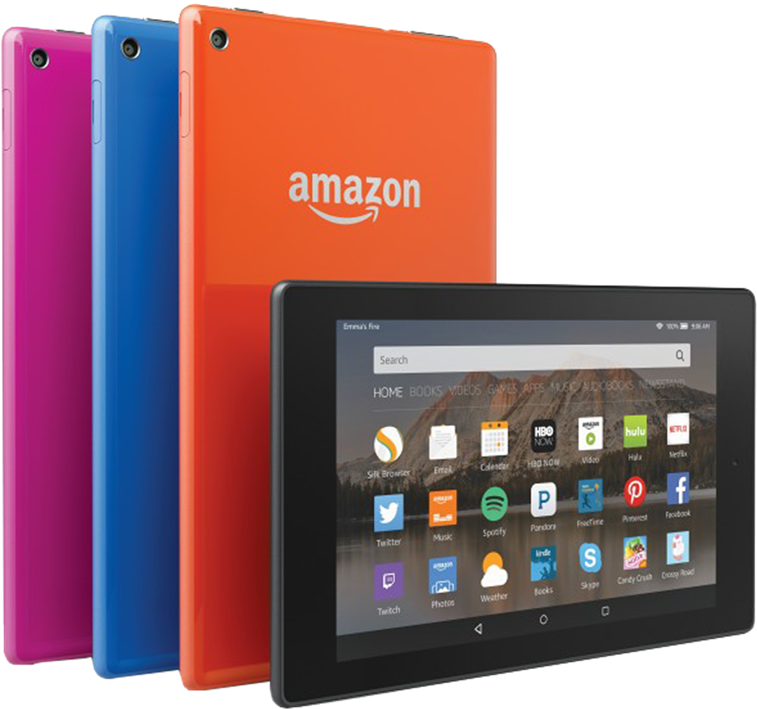 Amazon Reveals Thinner Fire Hd Tablets - Amazon Tablet Clipart (1200x1200), Png Download