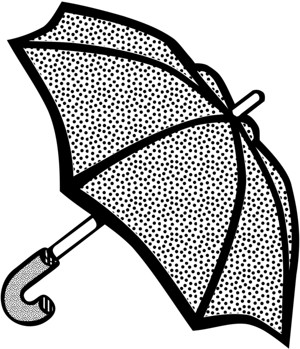 Umbrella Line Art Drawing Rain - Umbrella Clipart (653x750), Png Download