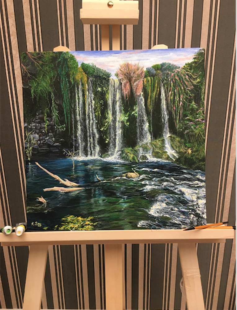 Duden Waterfalls, Original Paintings, , Ksoy02 - Waterfall Clipart (764x1000), Png Download