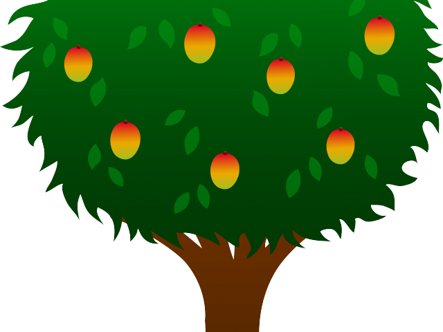 Mango Border Cliparts - Tree Of Mango Clipart - Png Download (640x480), Png Download