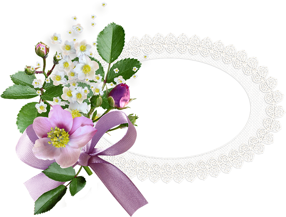 蕾丝边框紫色花朵 - 8 Марта Родные Clipart (1000x743), Png Download