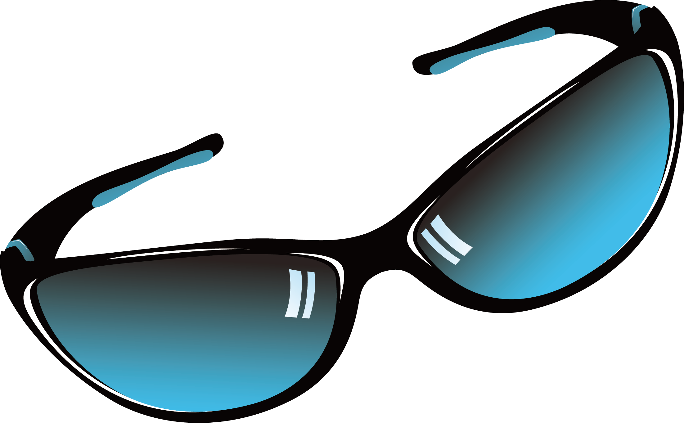 Blue Sunglasses Sun Glasses, Accessories Goggles Clipart - Vector Glasses - Png Download (2204x1363), Png Download