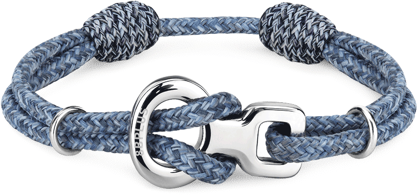 Wristband Kalydna Blue Melange Silver Figure - Harley Quinn Choker Clipart (1000x1000), Png Download