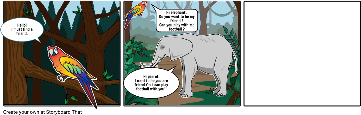 Parrot And Elephant - Cartoon Clipart (1164x385), Png Download