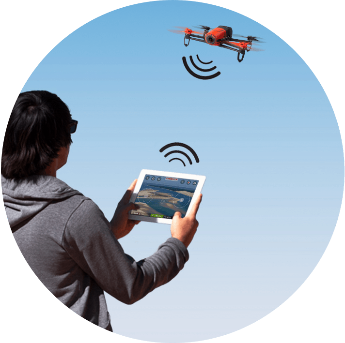 Parrot Bebop Drone - Drones Con Wifi Clipart (712x709), Png Download