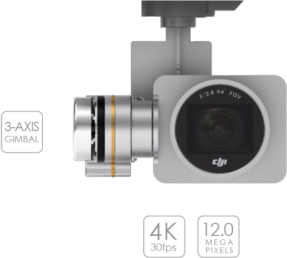 Drones For Cameras - Phantom 3 Professional Camera Clipart (847x527), Png Download