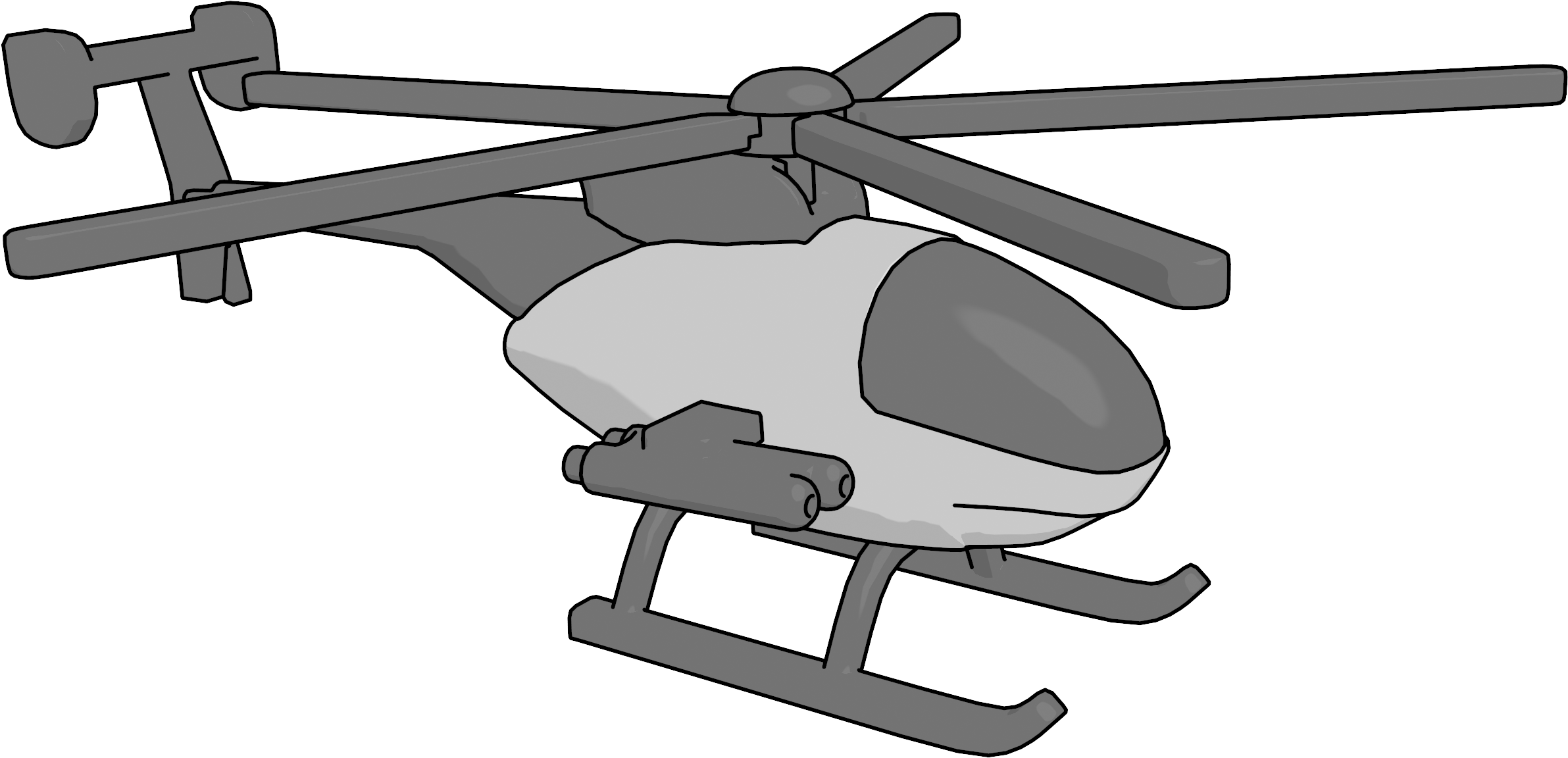 Download Observation Scout Helicopter W Rocket V1 Clipart Png