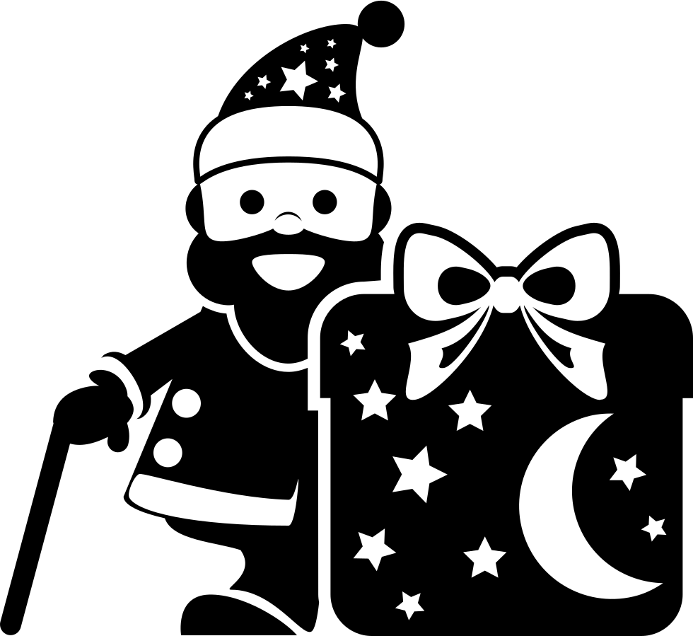 Christmas Santa With A Big Giftbox Comments - Png Christmas Santa Clipart (980x899), Png Download