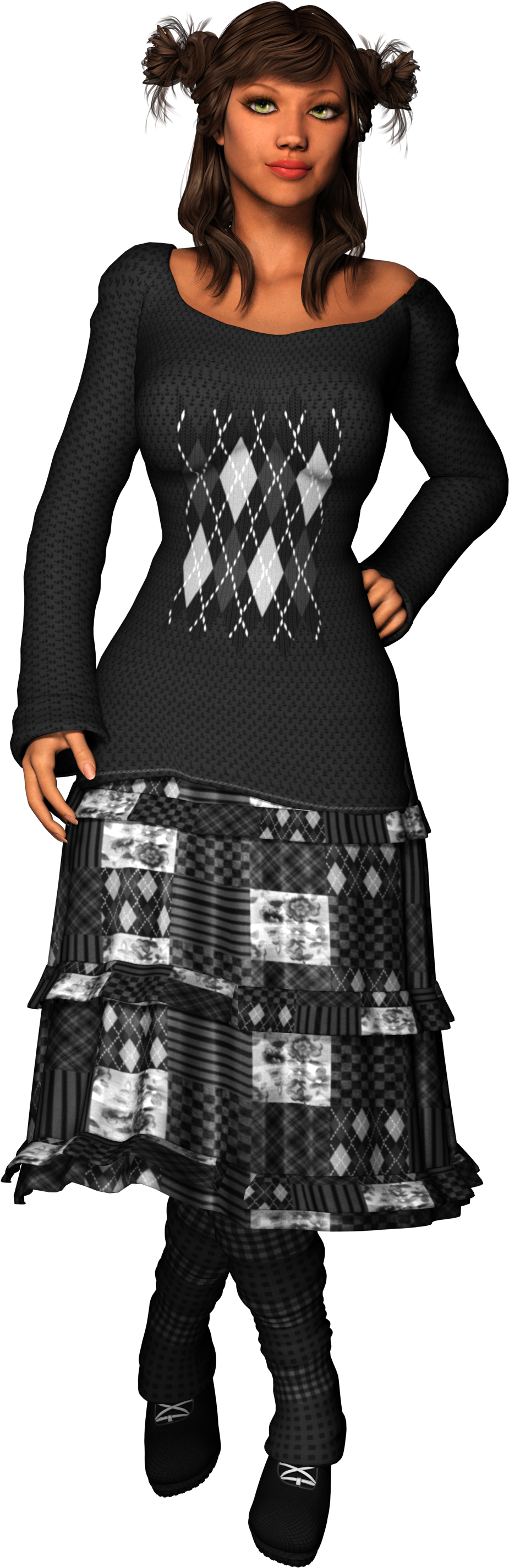 Sweater Girl Cold Woman Hair 981668 - Cosplay Clipart (2318x3000), Png Download