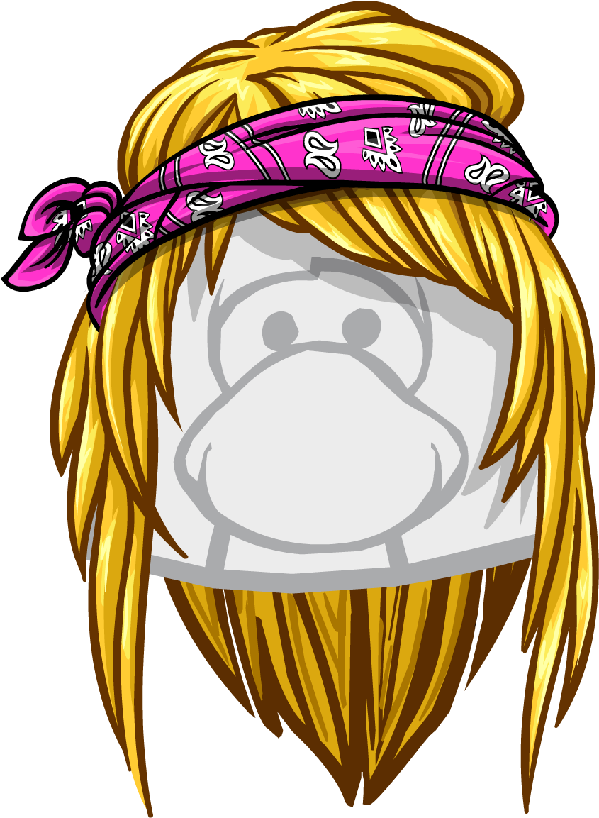 Club Penguin Codes To Unlock Girl Hair - Girl Hair Club Penguin Clipart (845x1153), Png Download