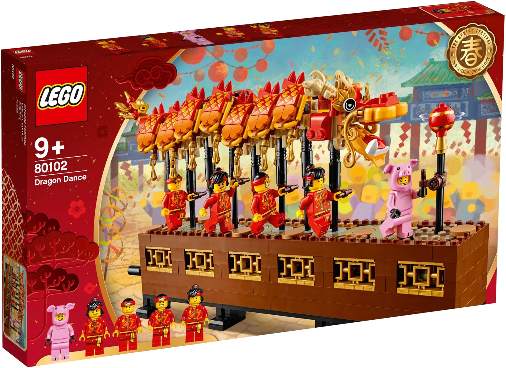 80102 Dragon Dance - Chinese New Year Lego Set Clipart (1726x1259), Png Download