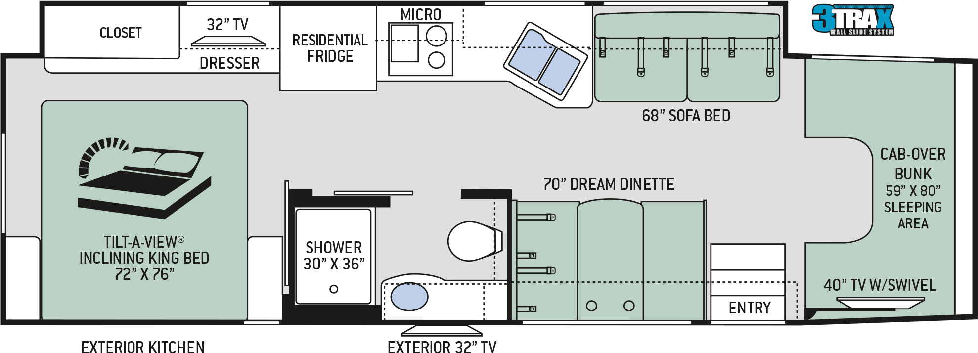 2019 Magnitude Sv34 Floor Plan - Floor Plan Clipart (2081x800), Png Download