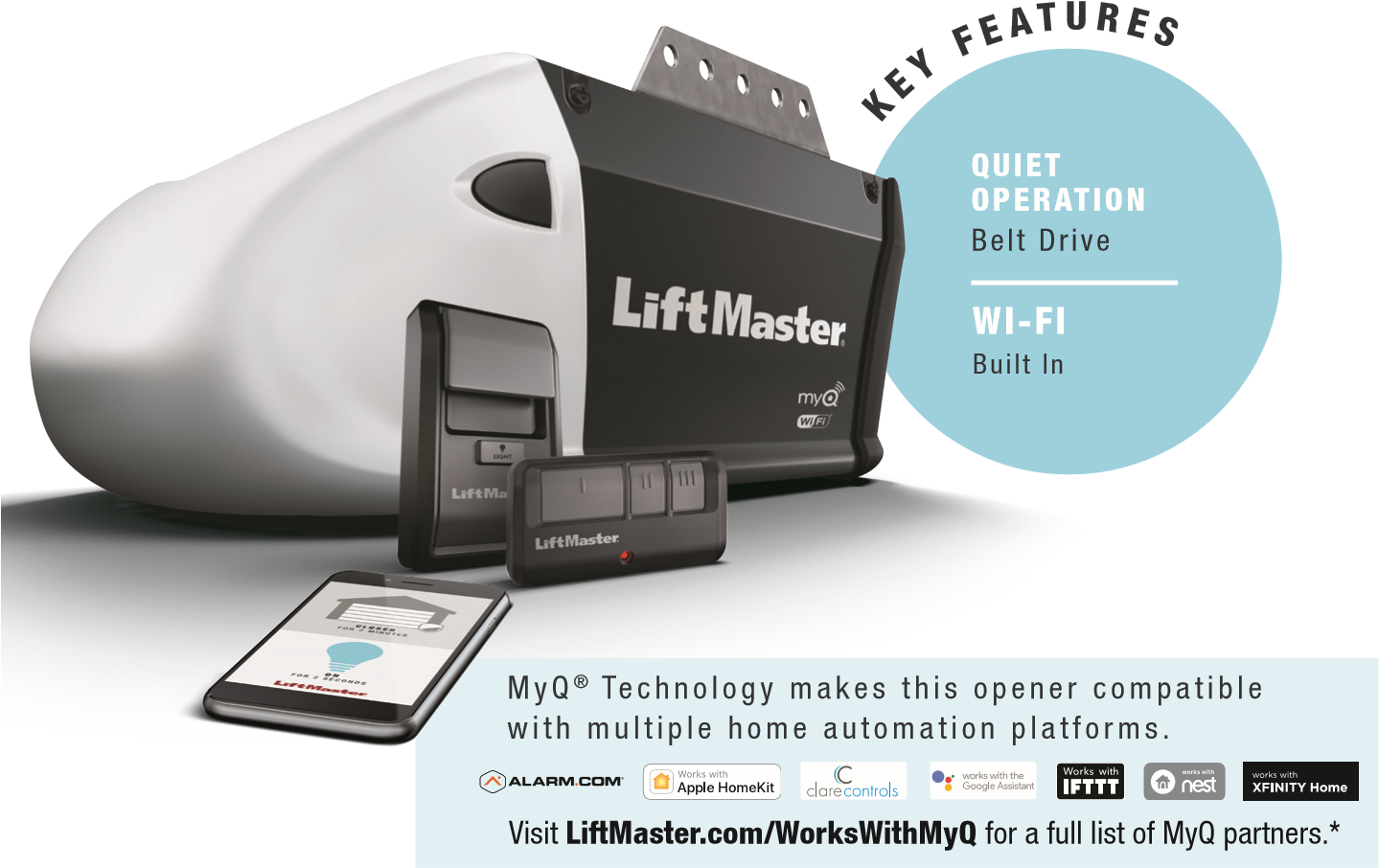 Current Garage Door Opener Discount Offers - Liftmaster Garage Door Opener Alarm Clipart (1439x906), Png Download