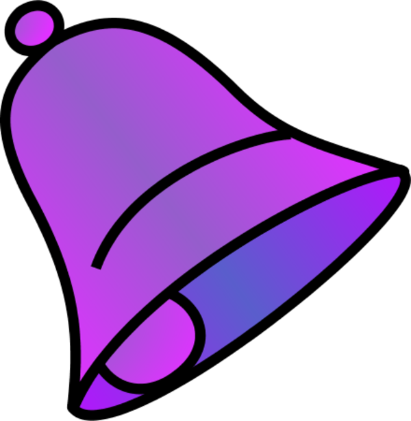 Bell Clip Art Bell Clipart Photo Niceclipart - Purple Christmas Bell Clip Art - Png Download (600x614), Png Download