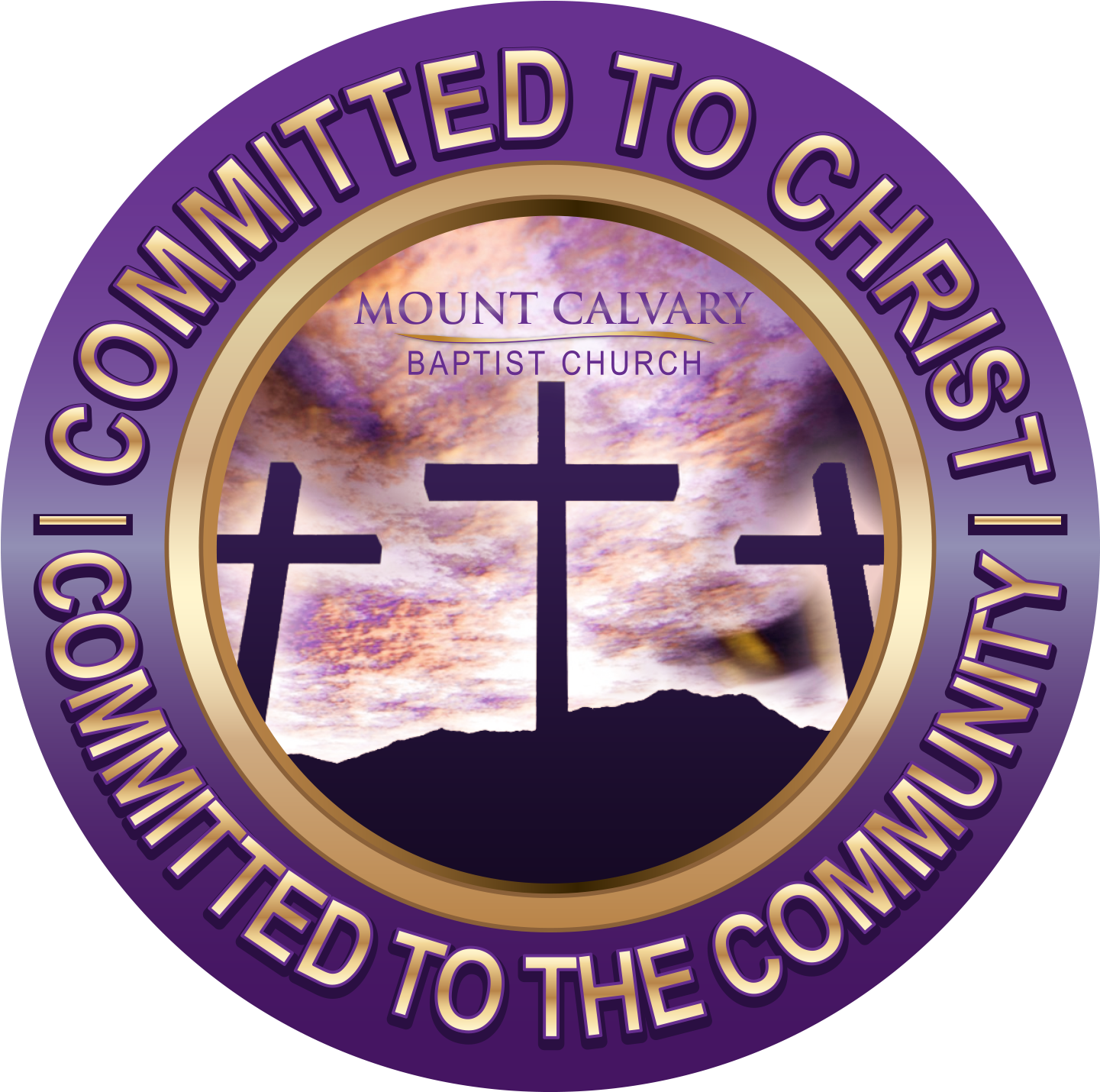 Mount Calvary Baptist Church - Cross Clipart (1500x1500), Png Download
