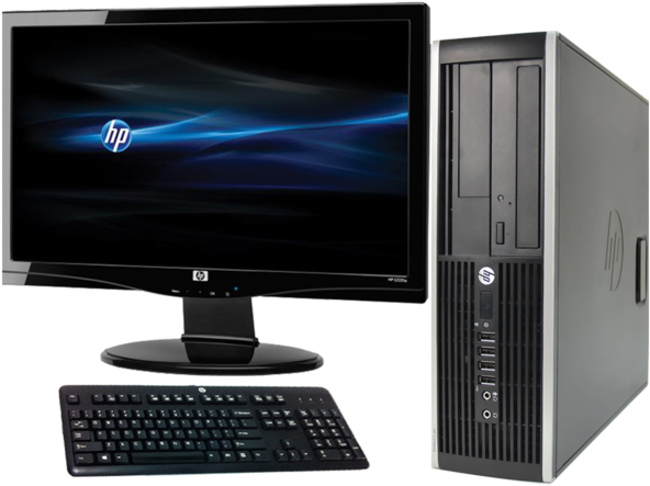 Hp 8000 Elite Pro Intel Core 2 Duo Desktop Pc 17" - Dell Hp Desktop Pc Clipart (600x600), Png Download