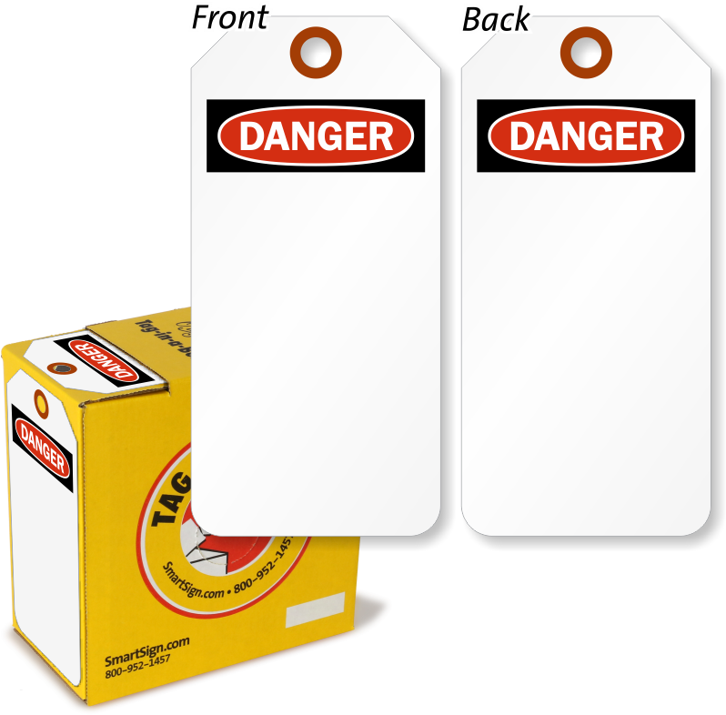 2-sided Osha Danger Safety Tag On A Roll - Packaging And Labeling Clipart (800x800), Png Download
