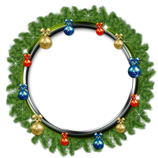 Photo Frame, New Year's Eve, Swag, Ornament, Photoshop - Christmas Picture Frames Transparent Background Clipart (640x640), Png Download