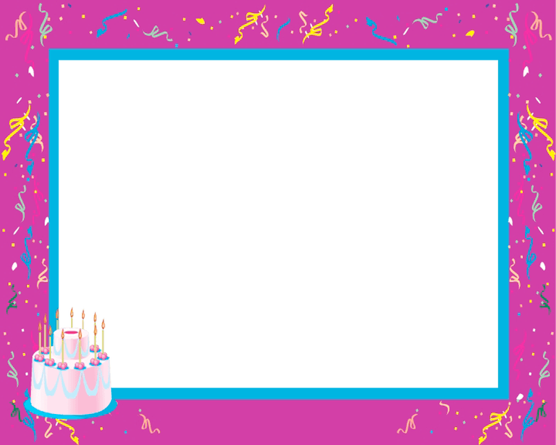 Birthday Frame Png Clipart (806x645), Png Download