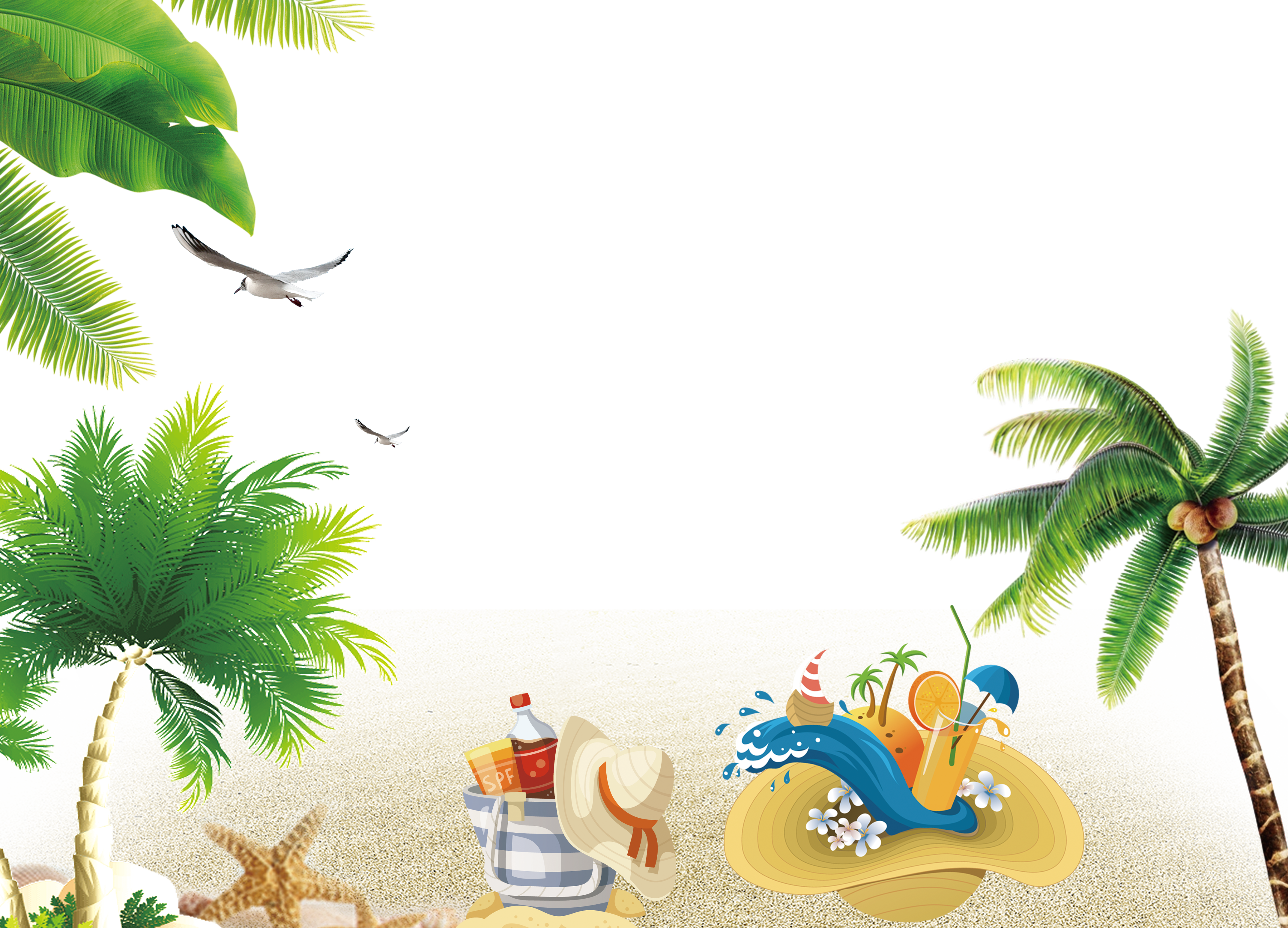 Resort Wallpaper Beach Summer Free Clipart Hd Clipart - Summer Beach Background Png Transparent Png (4295x3095), Png Download
