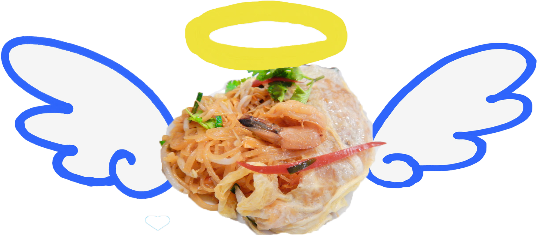 The Best Pad Thai Angel In Bangkok, Thailand By Love - Pancit Clipart (1920x1080), Png Download