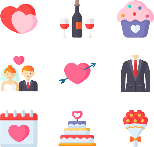 Wedding - Cute Wedding Icon Png Clipart (600x564), Png Download