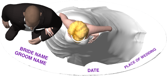Bride And Groom Top View Clipart (795x441), Png Download