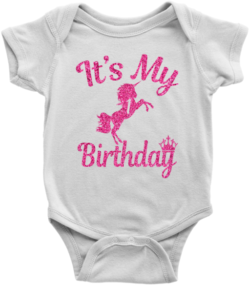 It's My 1st Birthday Pink Unicorn Princess 1 Babies - One-piece Garment Clipart (600x600), Png Download