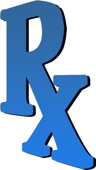 Blue Rx 3d Clipart (600x600), Png Download